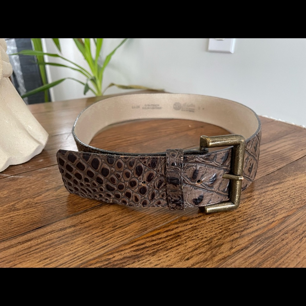 Brown leather belt